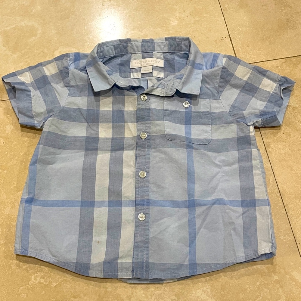 Burberry toddler light blue shirt